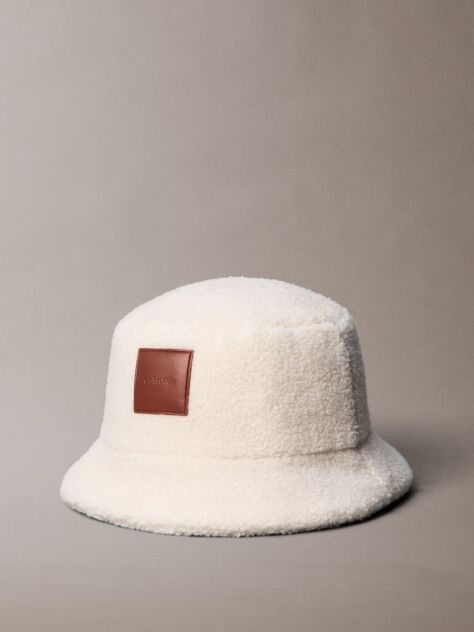 Λευκό Καπέλο Bucket Από Sherpa  Γυναίκα