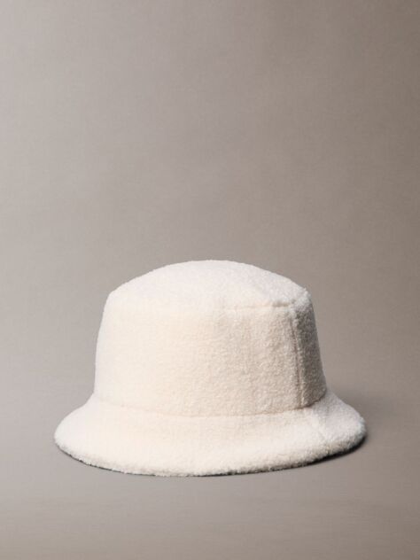 Λευκό Καπέλο Bucket Από Sherpa  Γυναίκα