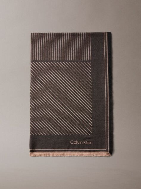 Black Emblem Logo Graphic Scarf  Women