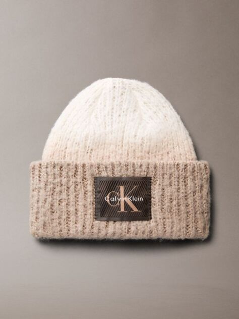 Brown Monologo Ombre Rib Beanie  Women