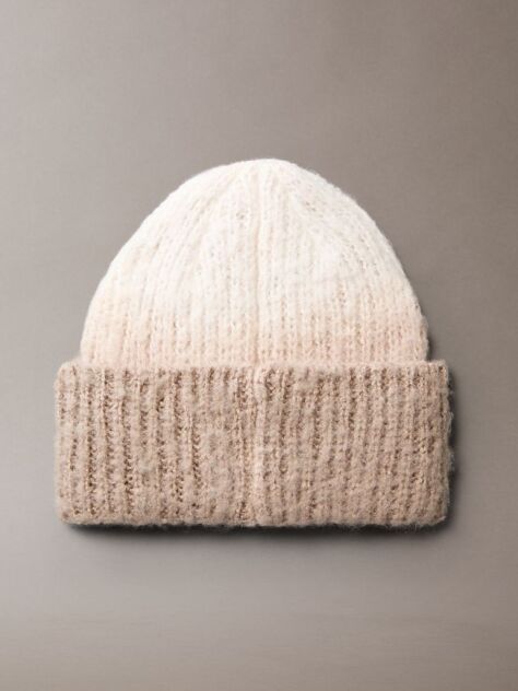 Brown Monologo Ombre Rib Beanie  Women