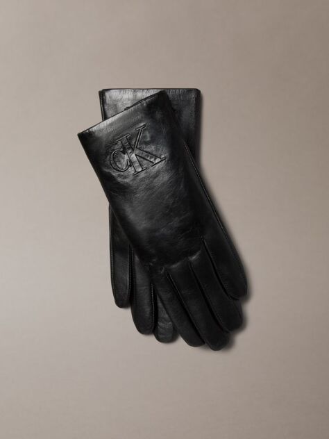 Black Soft Nappa Leather Touchscreen Gloves  Women