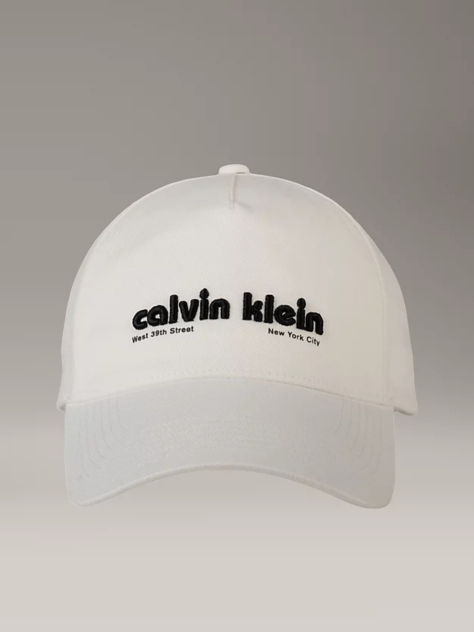 White Twill Logo Cap  Men