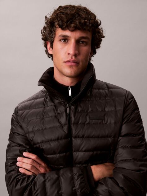 Black Lightweight Puffer Jacket  Men