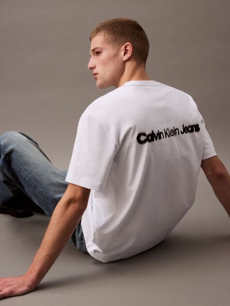 White Relaxed Gloss Logo T-shirt  Men