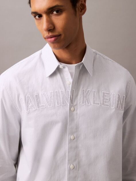 Blue Logo Appliqué Oxford Shirt  Men
