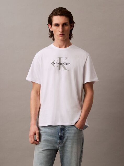 Λευκό T-Shirt Με Λογότυπο  Άνδρας