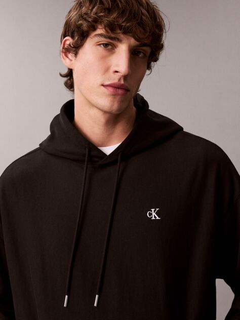 Black Terry Hoodie  Men
