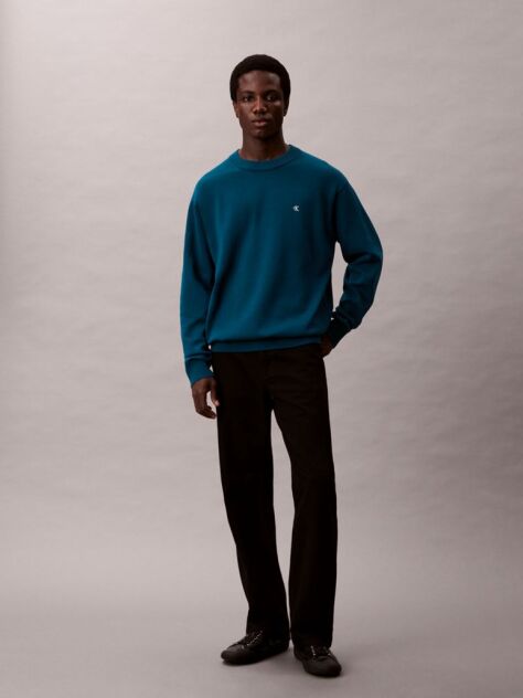 Blue Cotton Jumper  Men