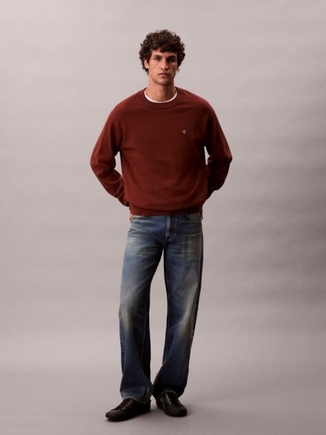 Red Cotton Jumper  Men
