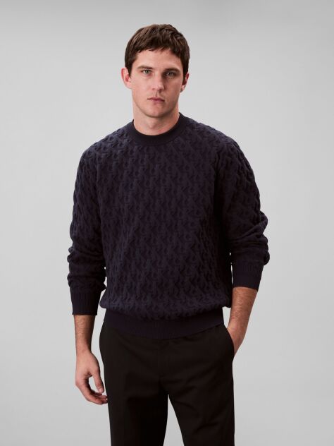 Blue Cotton Jumper  Men