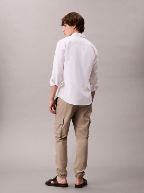 Khaki Skinny Ripstop Cargo Pants  Men