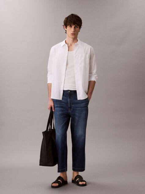 Denim 90s Taper Cropped Jeans  Men
