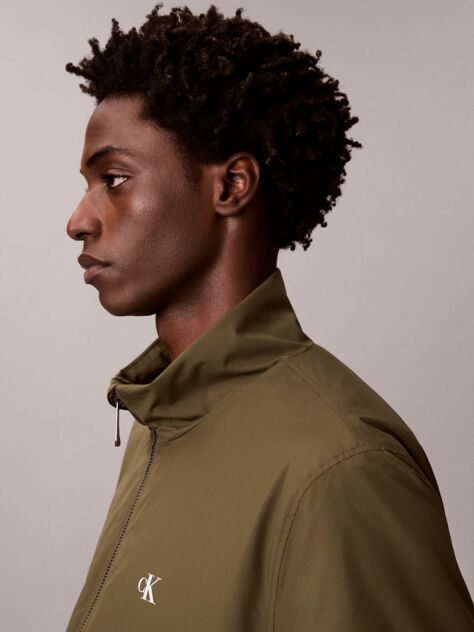 Green Padded Harrington Jacket  Men