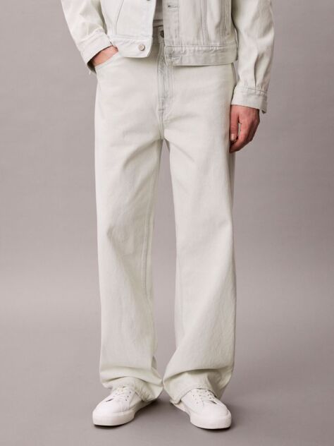 White Baggy Jeans  Men