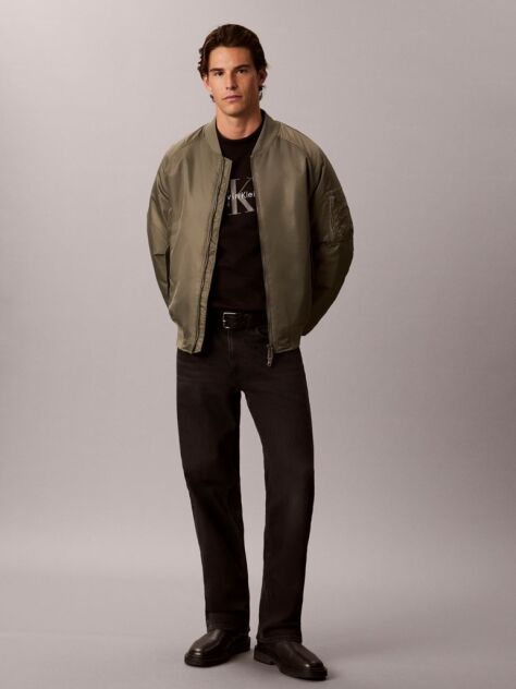 Black Cotton Terry Monogram Sweatshirt  Men