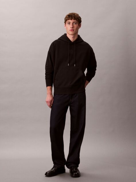 Black Premium Terry Hoodie  Men