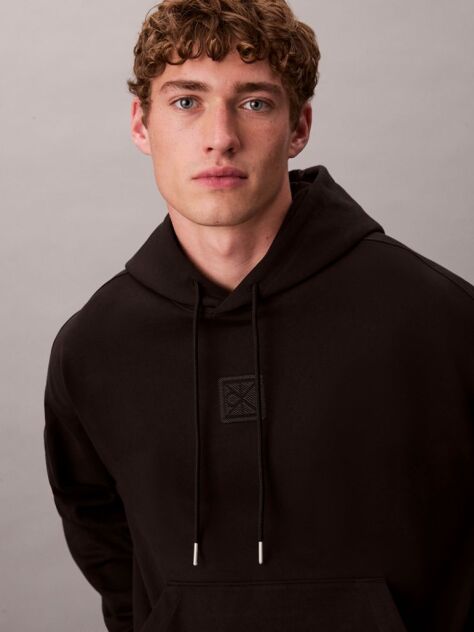 Black Premium Terry Hoodie  Men