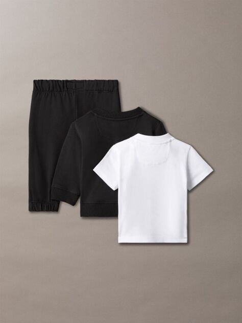 Black Baby Sweatsuit and T-shirt Gift Set  Newborn