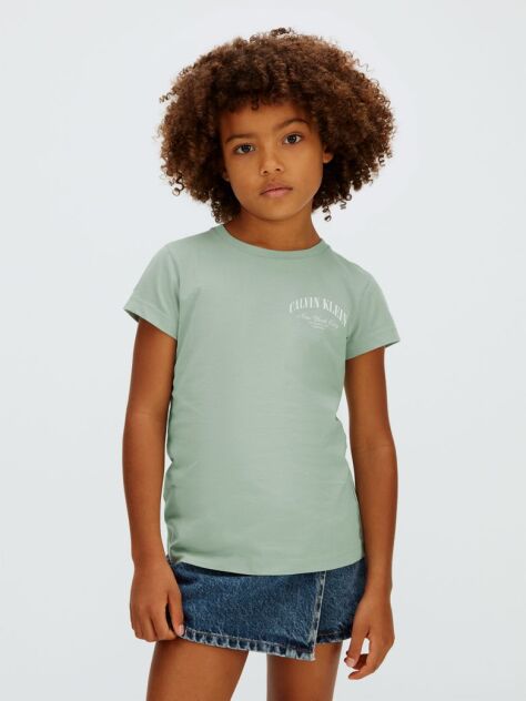 Πράσινο T-shirt Με Λογότυπο Με Slim Γραμμή  Κορίτσι