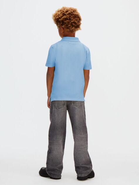 Blue Cotton Stretch Polo Shirt  Boys
