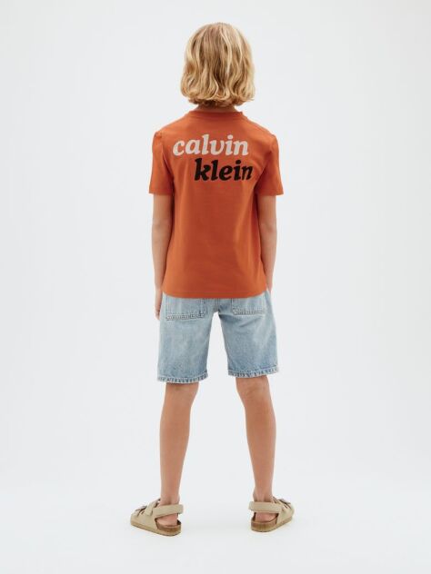 Πορτοκαλί Παιδικό T-Shirt Με Λογότυπο  Αγόρι