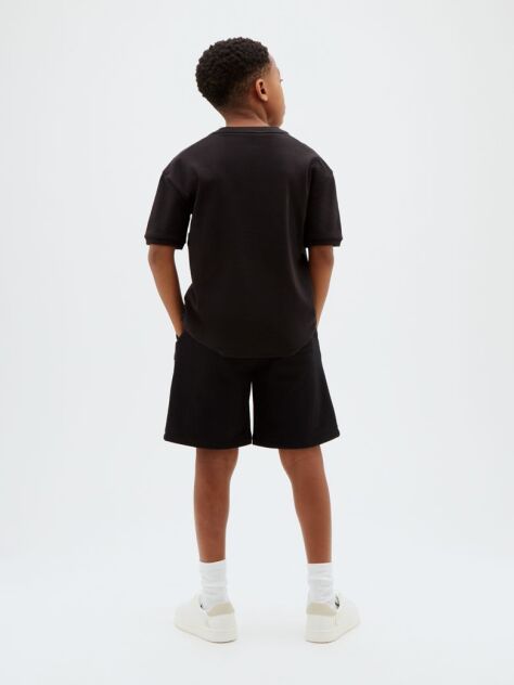 Μαύρο Παιδικό T-Shirt Με Color Block Σχέδιο  Αγόρι