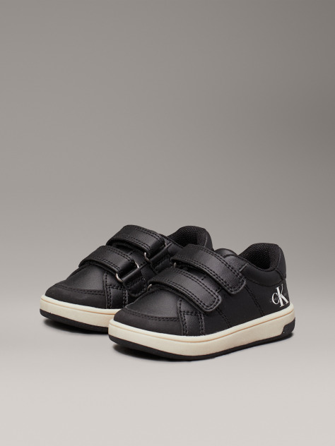 Black Low Cut Velcro Sneaker  Kids Unisex