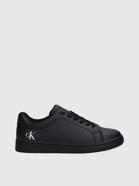 Black Low Cut Lace-Up Sneaker  Kids Unisex