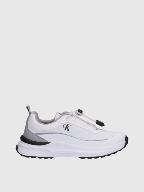White Low Cut Lace-Up Sneaker  Kids Unisex