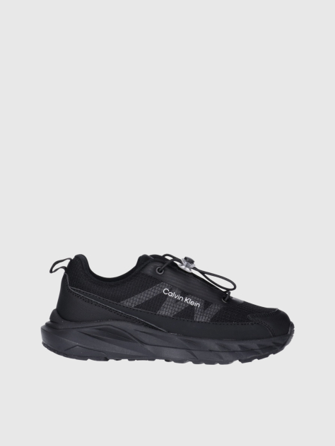 Black Low Cut Lace-Up Sneakers  Kids Unisex