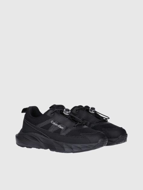 Black Low Cut Lace-Up Sneakers  Kids Unisex