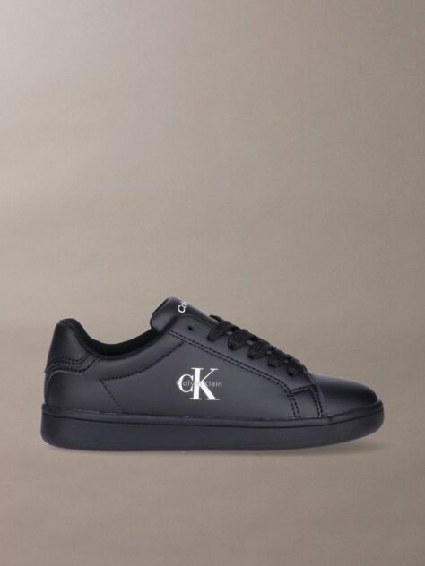 Black Kids Low Cut Lace-Up Sneakers  Kids Unisex