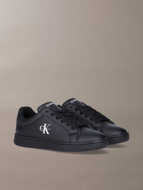 Black Kids Low Cut Lace-Up Sneakers  Kids Unisex