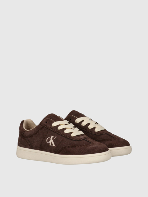 Brown Kids Low Cut Lace-Up Sneakers  Kids Unisex