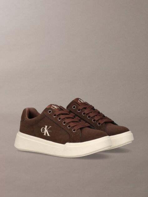 Brown Kids Low Cut Lace-Up Sneakers  Kids Unisex