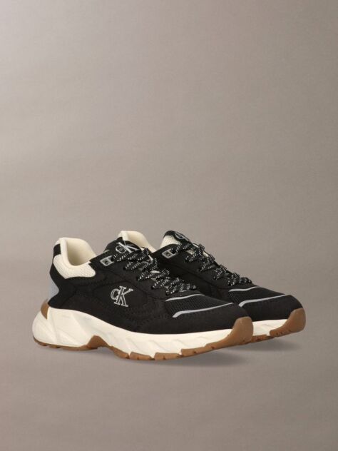 Black Kids Low Cut Lace-Up Sneakers  Kids Unisex