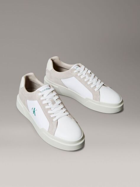 White Leather Durable Traction NYC Trainers  Men