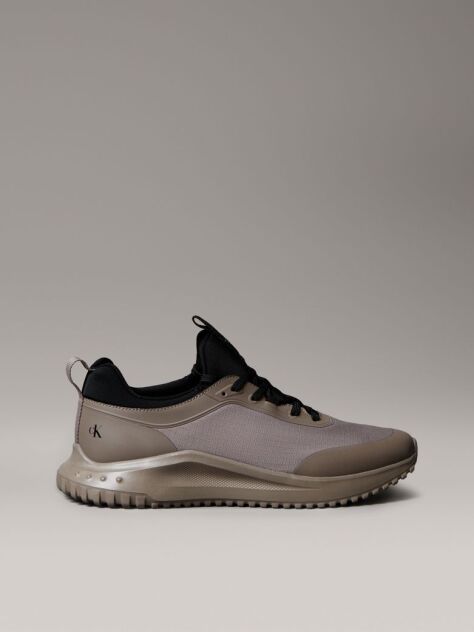 Multi Lace-Up Trainers With Mixed Textures  Men