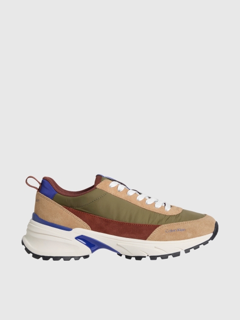 Multi Suede and Nylon Runner Trainers  Men