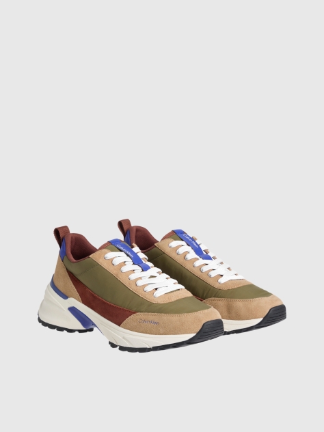 Multi Suede and Nylon Runner Trainers  Men