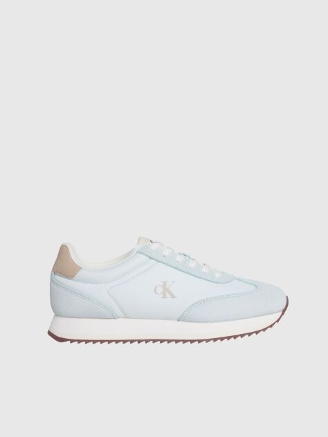 Blue Leather Trainers  Women