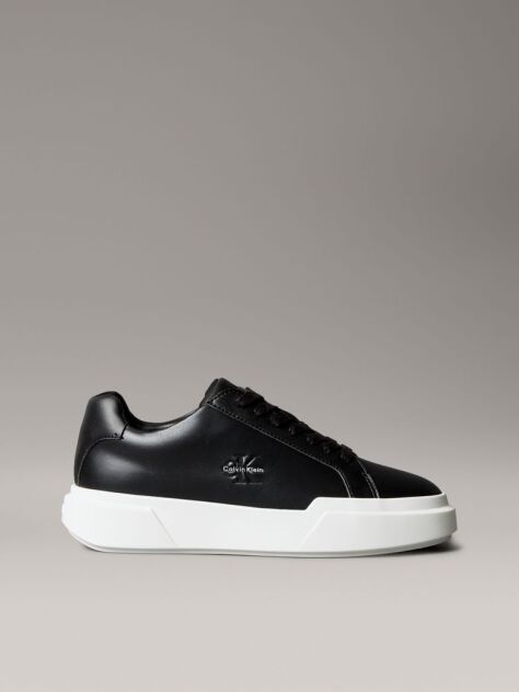 Black Leather Durable Traction NYC Trainers  Women