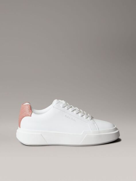 Λευκό CK Avenue -Sneakers Από Μαλακό Δέρμα Και Λογότυπο  Γυναίκα