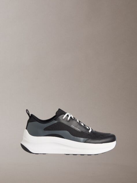 Black Emblem Logo Chunky Runner Trainers  Women