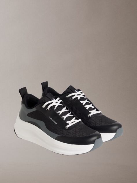 Black Emblem Logo Chunky Runner Trainers  Women