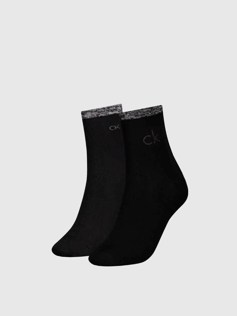 Black 2 Pack Short Socks  Women