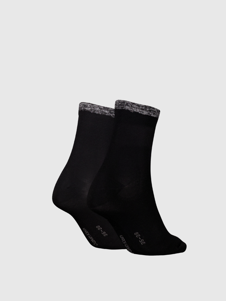 Black 2 Pack Short Socks  Women