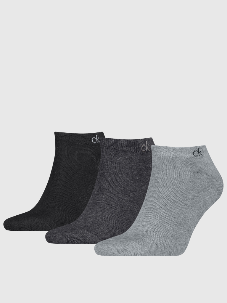 Grey 3 Pack  Sneaker Socks   Men