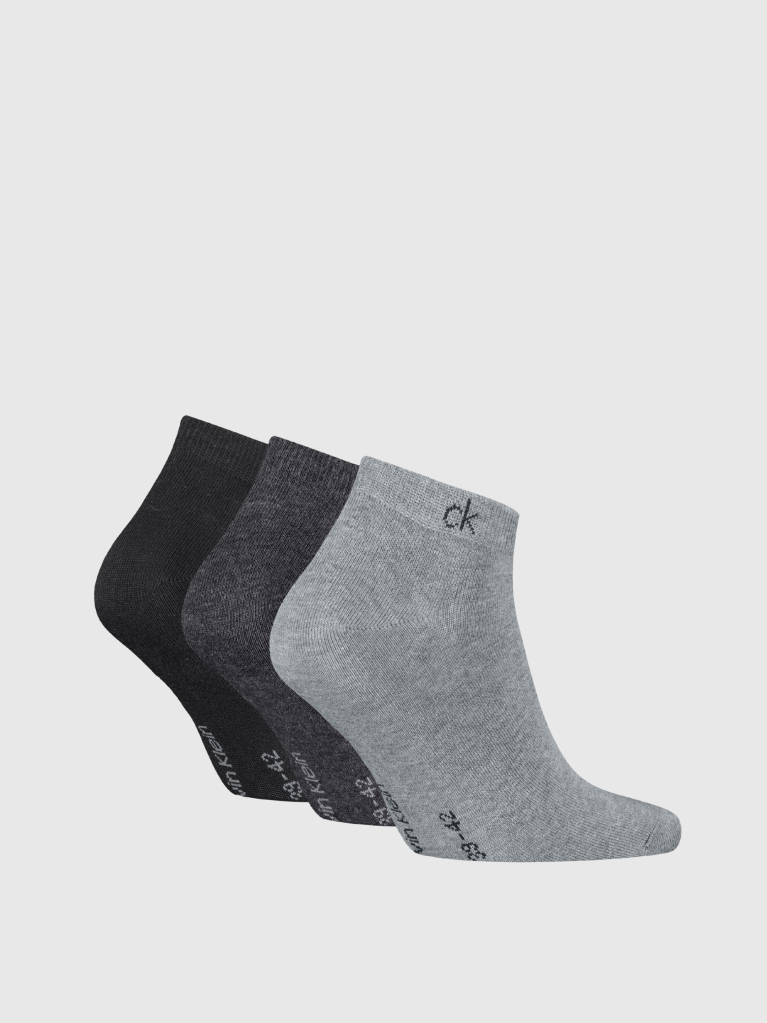 Grey 3 Pack  Sneaker Socks   Men